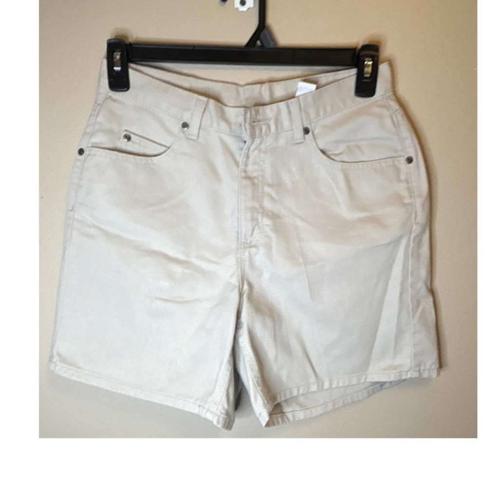 Liz Claiborne Lizwear Jeans Beige Chino Women's Shorts 10 100% Cotton Pockets